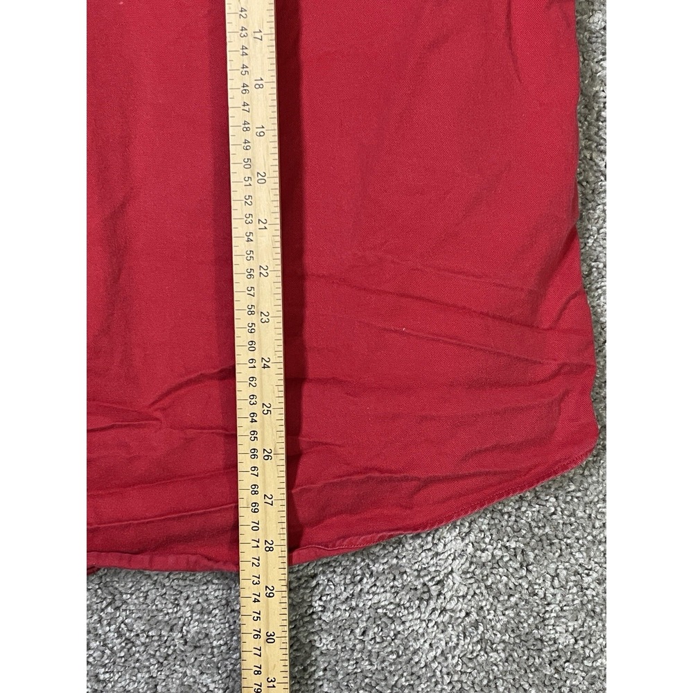 Eddie Bauer Shirt Mens LARGE‎ Red  Long Sleeve Button Up Outdoor Vintage - Picture 7 of 7